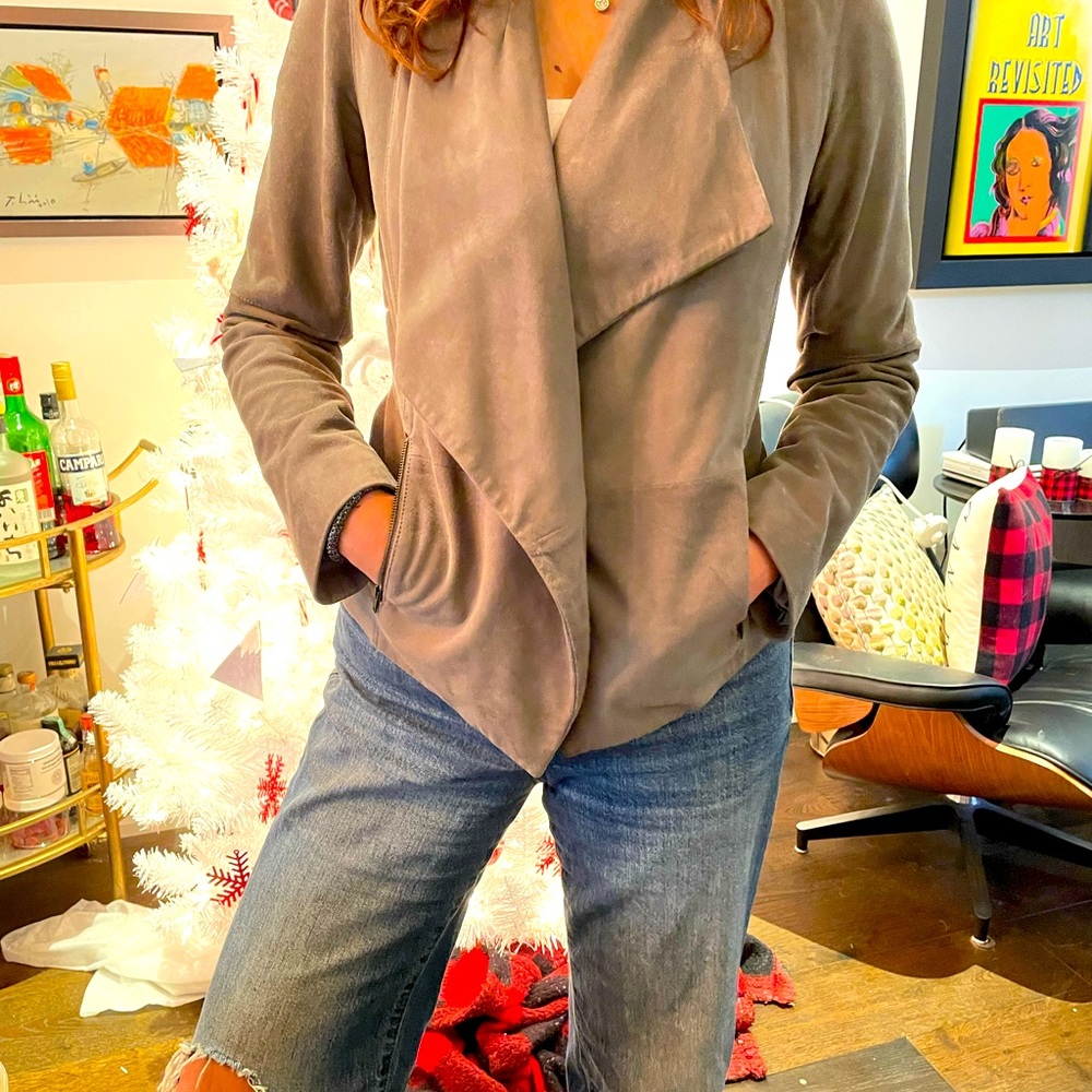 Joie jacket, grey suede, wear over a t-shirt or a dress-incredibly versatile!